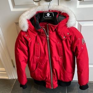 Moose Knuckles, Red Bomber, Size XL Kids